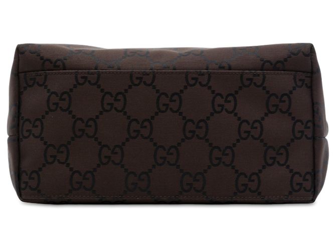 Borsa a tracolla Gucci in nylon GG marrone Marrone scuro - vista 3