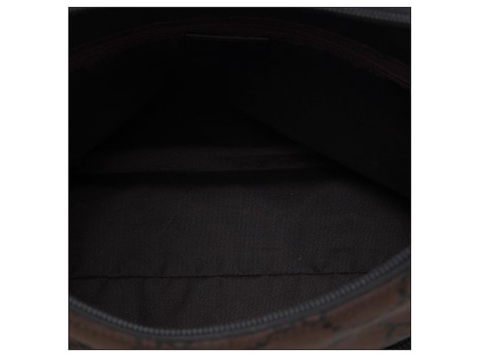 Borsa a tracolla Gucci in nylon GG marrone Marrone scuro - vista 4
