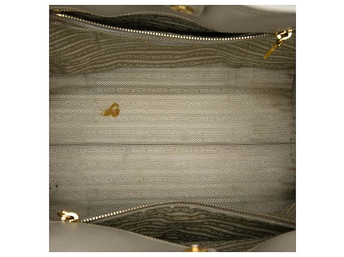 Borsa Shopping Prada Gray Saffiano Lux Marrone Grigio - vista 4