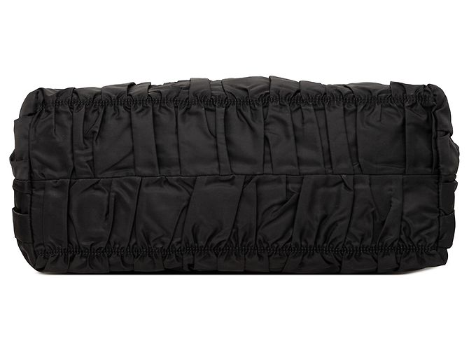 Borsa Tote Prada in Tessuto Gaufre nera Nero - vista 3