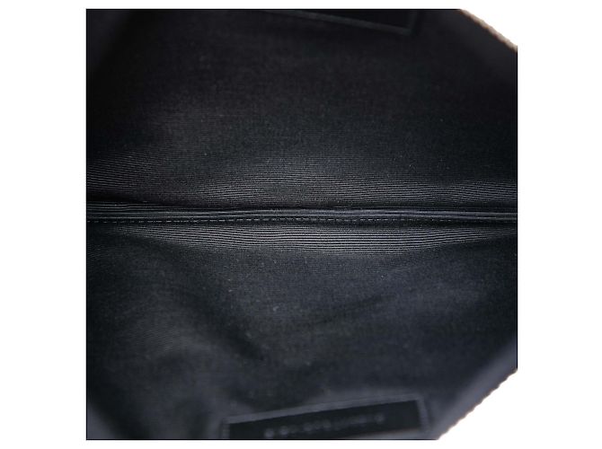 Clutch Saint Laurent in pelle argento con stella - vista 4
