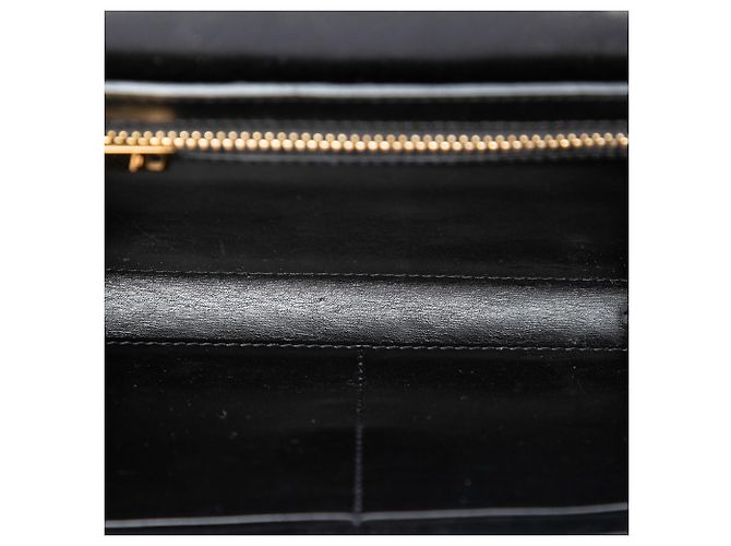 Saint Laurent Borsa Satchel High School Mini in pelle di vitello liscia nera Nero - vista 4