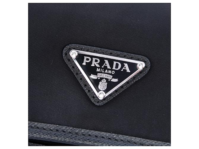 Pouch Prada in Re-Nylon e Saffiano nero - vista 5