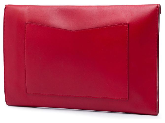 Chanel Airlines Envelope Clutch aus rotem Lammleder - Ansicht 2