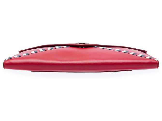 Chanel Airlines Envelope Clutch aus rotem Lammleder - Ansicht 3