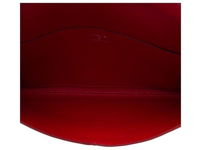 Chanel Airlines Envelope Clutch aus rotem Lammleder - Ansicht 4