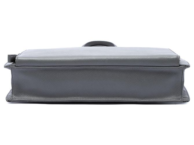 Borsetta da lavoro Prada Gray Saffiano Marrone - vista 3