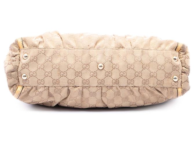Sacola Gucci Abbey D Ring em lona GG bege - vista 3