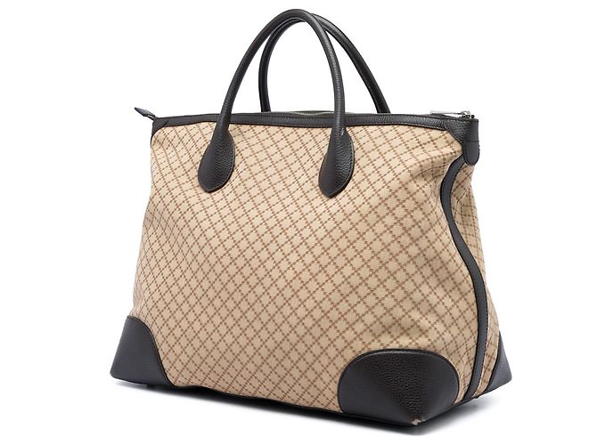 Borsa da viaggio Gucci Beige Diamante Canvas - vista 2