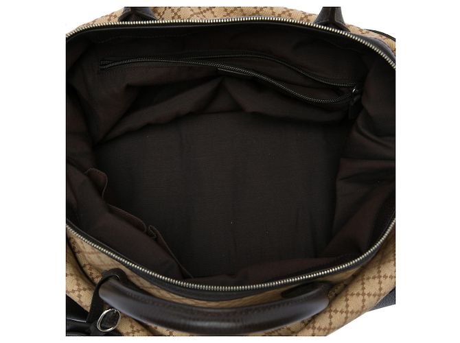 Borsa da viaggio Gucci Beige Diamante Canvas - vista 4