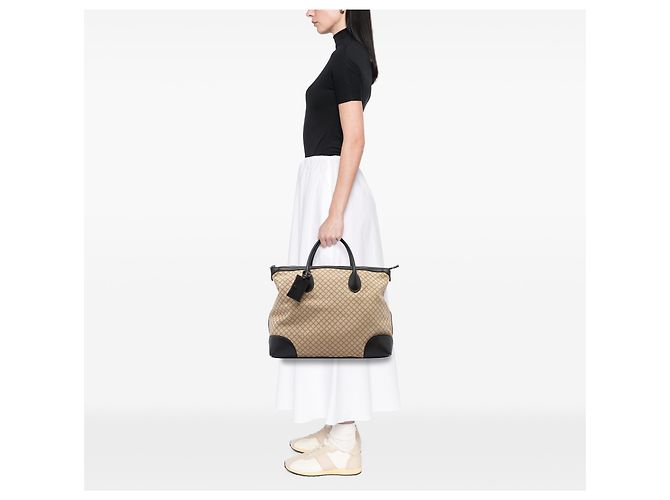 Borsa da viaggio Gucci Beige Diamante Canvas - vista 7