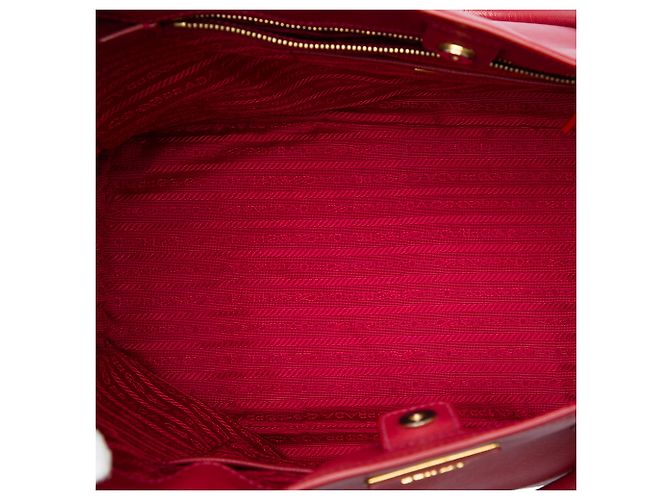 Borsa Satchel Prada Galleria Lux Large in Saffiano Rossa Rosso - vista 4