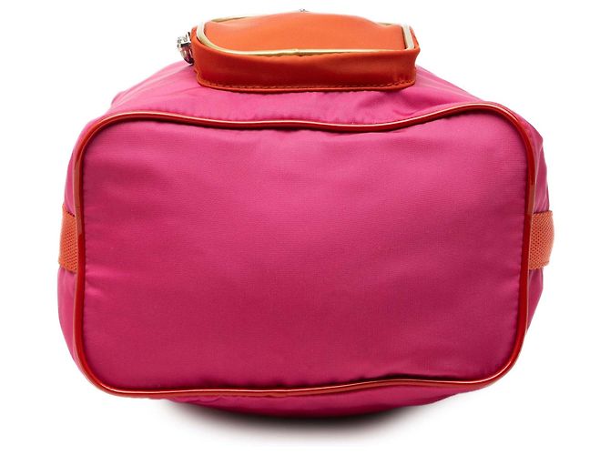 Prada Mini Bicolor Tessuto Beuteltasche mit Kordzug in Rosa Pink - Ansicht 3