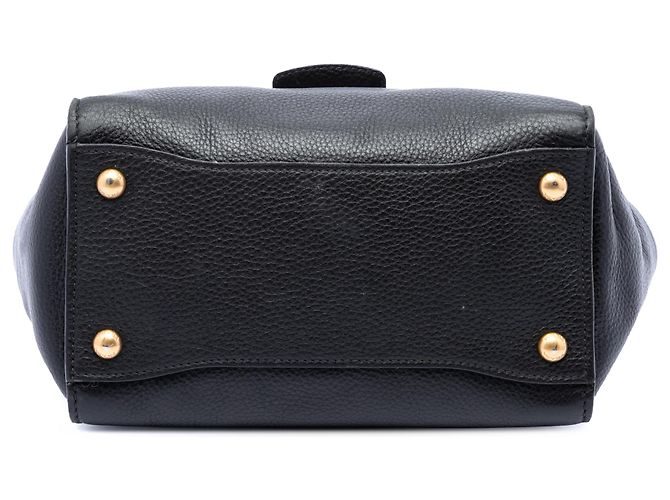 Borsa Satchel Prada Black Vitello Daino Soundlock Nero - vista 3