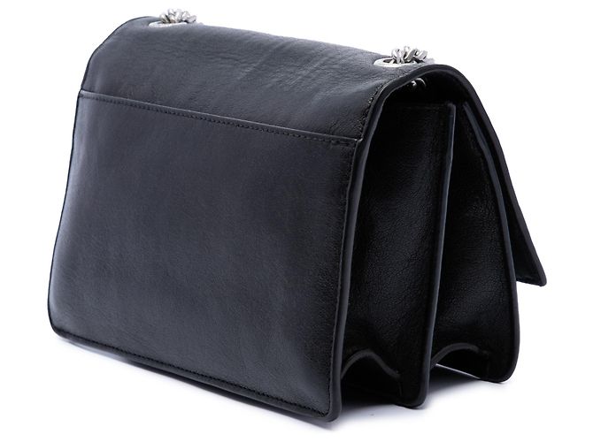 Saint Laurent Black Small Calfskin Monogram Sunset Crossbody Nero - vista 2