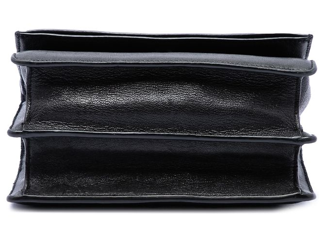 Saint Laurent Black Small Calfskin Monogram Sunset Crossbody Nero - vista 3