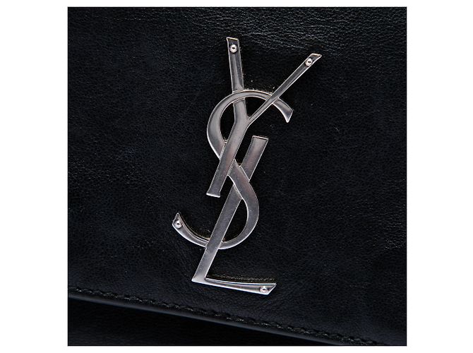 Saint Laurent Black Small Calfskin Monogram Sunset Crossbody Nero - vista 5
