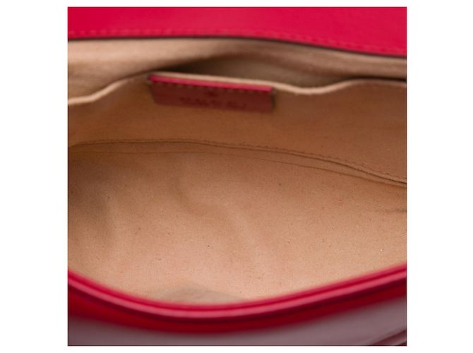 Borsa a tracolla Gucci Small GG Marmont in pelle di vitello matelassé rossa - vista 4