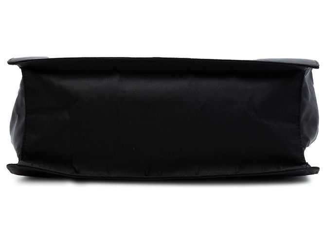 Borsa Prada in Tessuto nera con manico in metallo Nero - vista 3