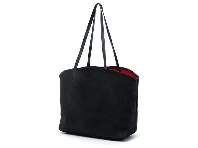 Prada Canapa Tote aus schwarzem Canvas mit Dinosaurier-Print - Ansicht 2