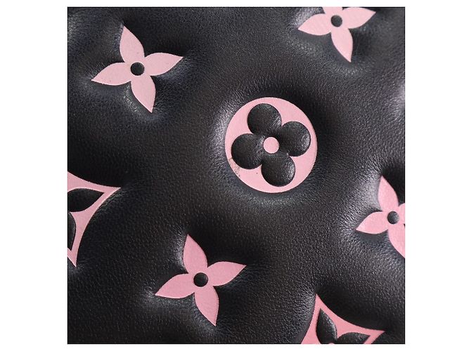 Louis Vuitton Black Bicolor Monogram Embossed Lambskin Coussin BB Nero - vista 8