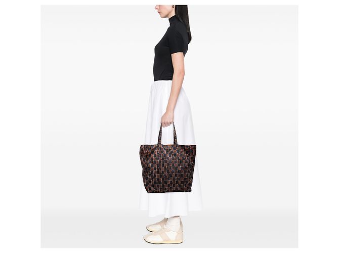 Prada Brown Tessuto Stampato Tote Braun - Ansicht 6