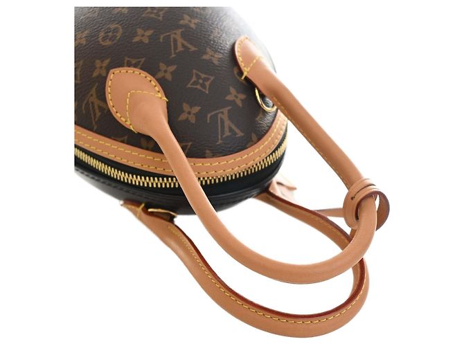 Borsa Egg Louis Vuitton in Monogram marrone e pelle di vitello - vista 12