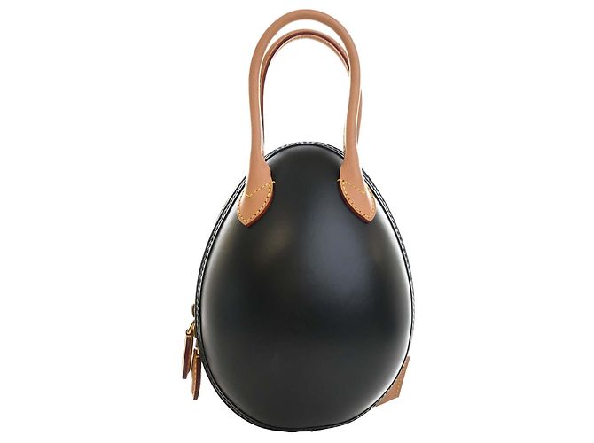 Borsa Egg Louis Vuitton in Monogram marrone e pelle di vitello - vista 5