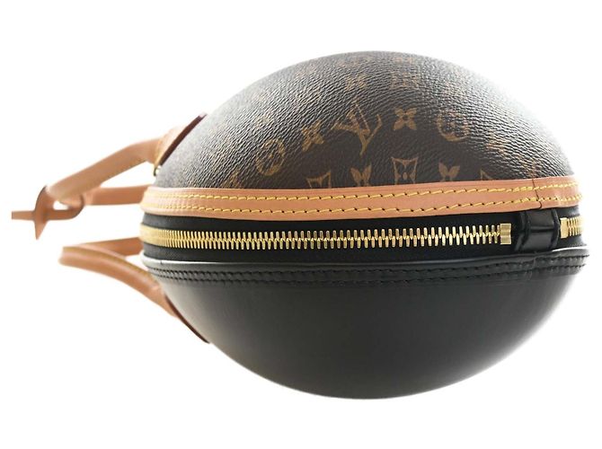 Borsa Egg Louis Vuitton in Monogram marrone e pelle di vitello - vista 7