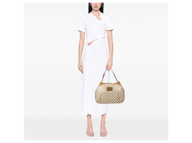 Louis Vuitton White Damier Azur Galliera PM Bianco - vista 8