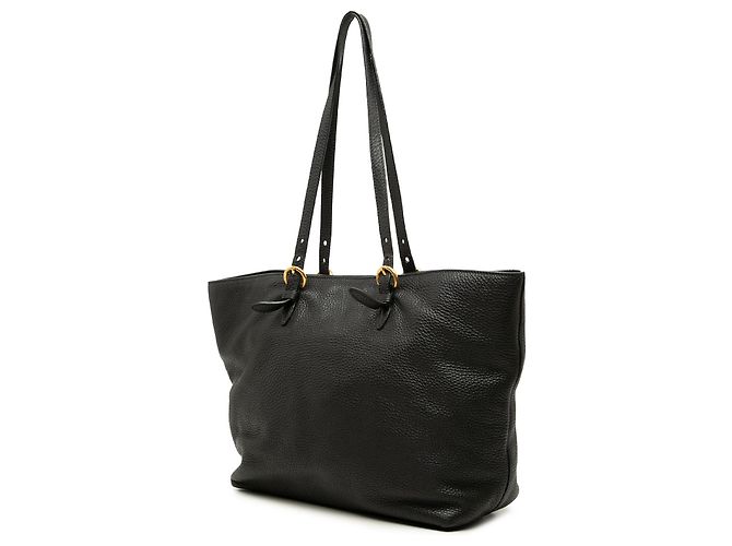 Miu Miu Tote Aperta Convertibile in Vitello Daino Nero - vista 2
