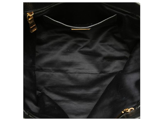 Miu Miu Tote Aperta Convertibile in Vitello Daino Nero - vista 4