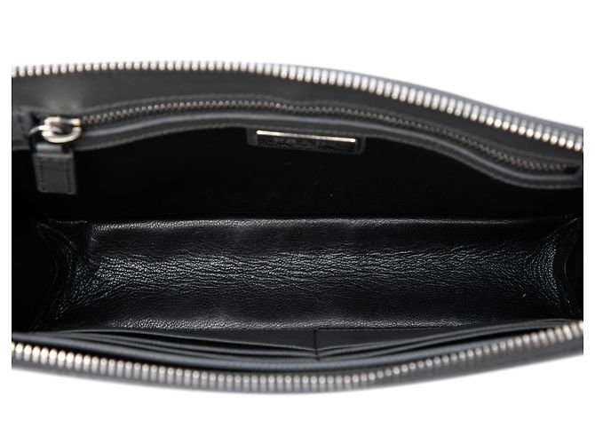 Clutch Prada Blue Saffiano Cruise Ship Voyage Blu scuro - vista 4