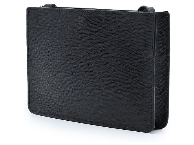 Borsa Prada Black Saffiano Soft Bandoliera Nero - vista 2