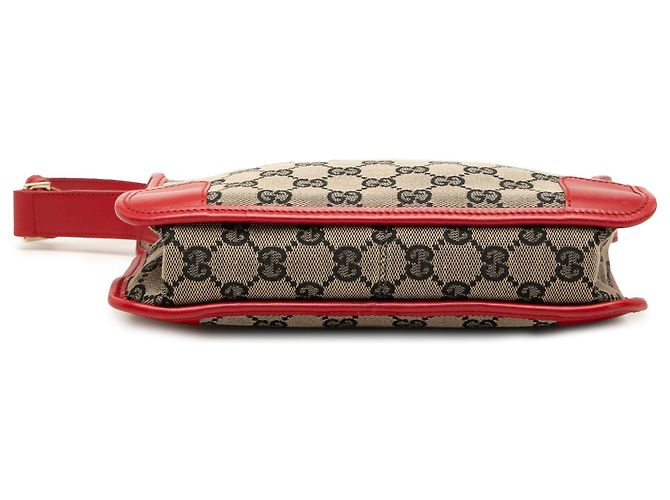 Borsa a tracolla Gucci in tela GG beige - vista 3