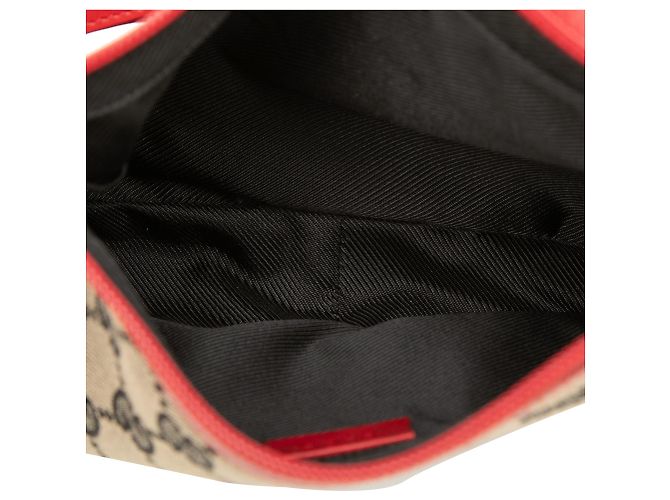 Borsa a tracolla Gucci in tela GG beige - vista 4