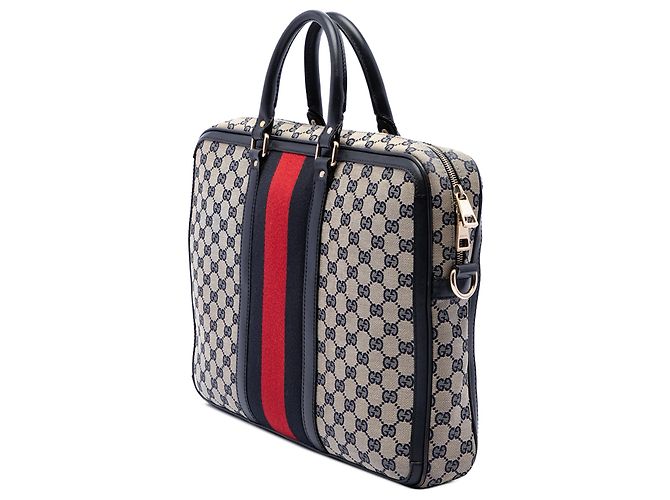 Borsetta Gucci Beige GG Canvas Web - vista 2