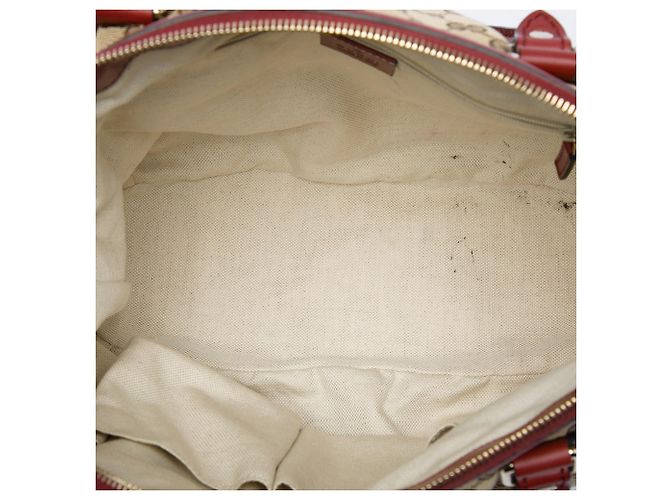 Borsa Satchel Gucci Beige GG Canvas Sukey - vista 4