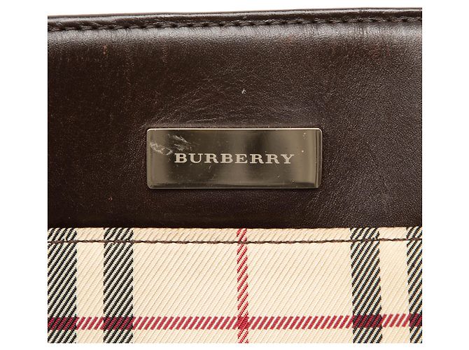 Borsa Tote Burberry Beige House Check Canvas - vista 5