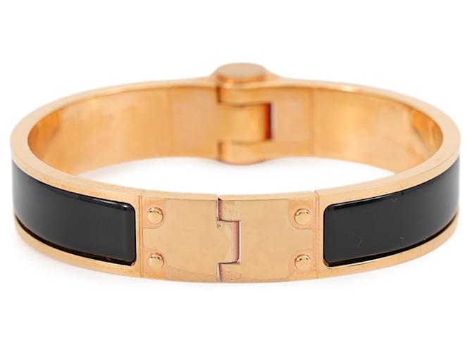 Hermès Bracciale Charm Hermes Charnière PM Black Nero - vista 3