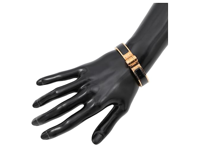 Hermès Bracciale Charm Hermes Charnière PM Black Nero - vista 4