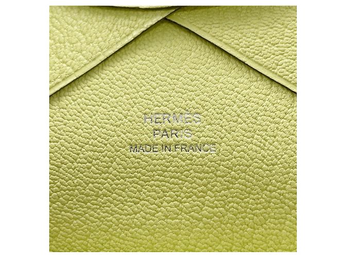 Hermès Monedero Hermes Calvi Duo Lime Dorado - vista 10