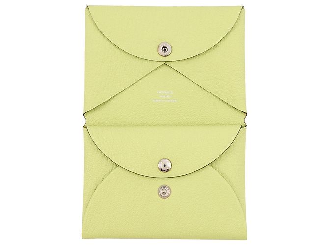 Hermès Monedero Hermes Calvi Duo Lime Dorado - vista 4