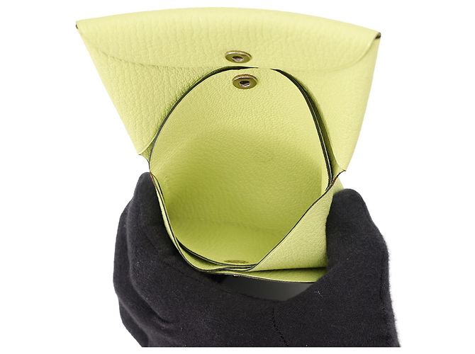 Hermès Monedero Hermes Calvi Duo Lime Dorado - vista 5