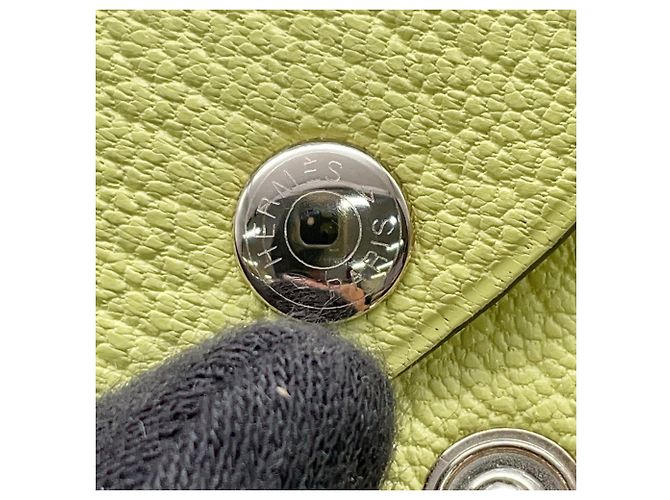 Hermès Monedero Hermes Calvi Duo Lime Dorado - vista 7