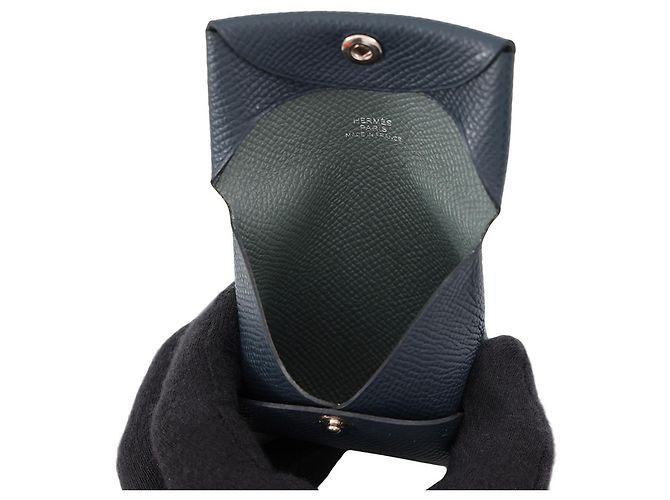 Hermès Bastia Verso Coin Case Blau - Ansicht 5