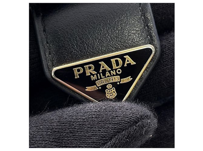 Portafoglio bi-fold Prada in Saffiano nero - vista 12