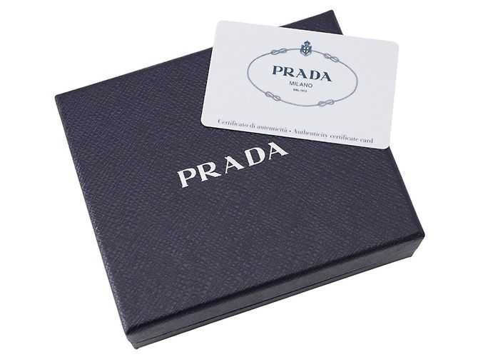 Portafoglio bi-fold Prada in Saffiano nero - vista 14