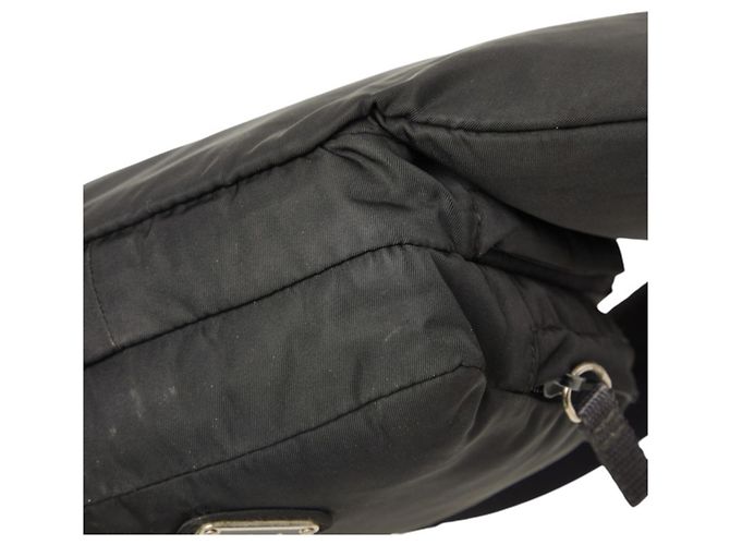 Borsa a tracolla Prada con placca logo triangolare Nero - vista 4