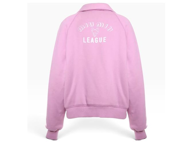 Miu Miu Chaqueta Baseball Rosa Algodón - vista 7